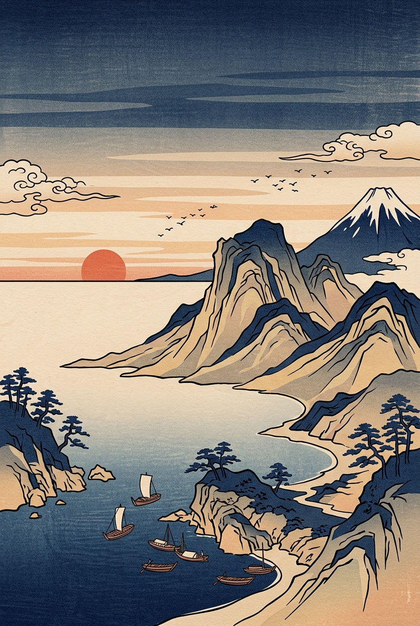 Japanese Block Print sample